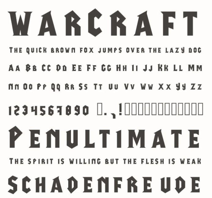 Скачать шрифт в стиле World of Warcraft