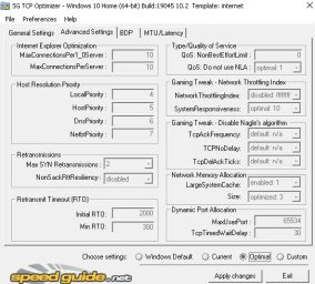 Скачать SG TCP Optimizer [Низкий Ping]